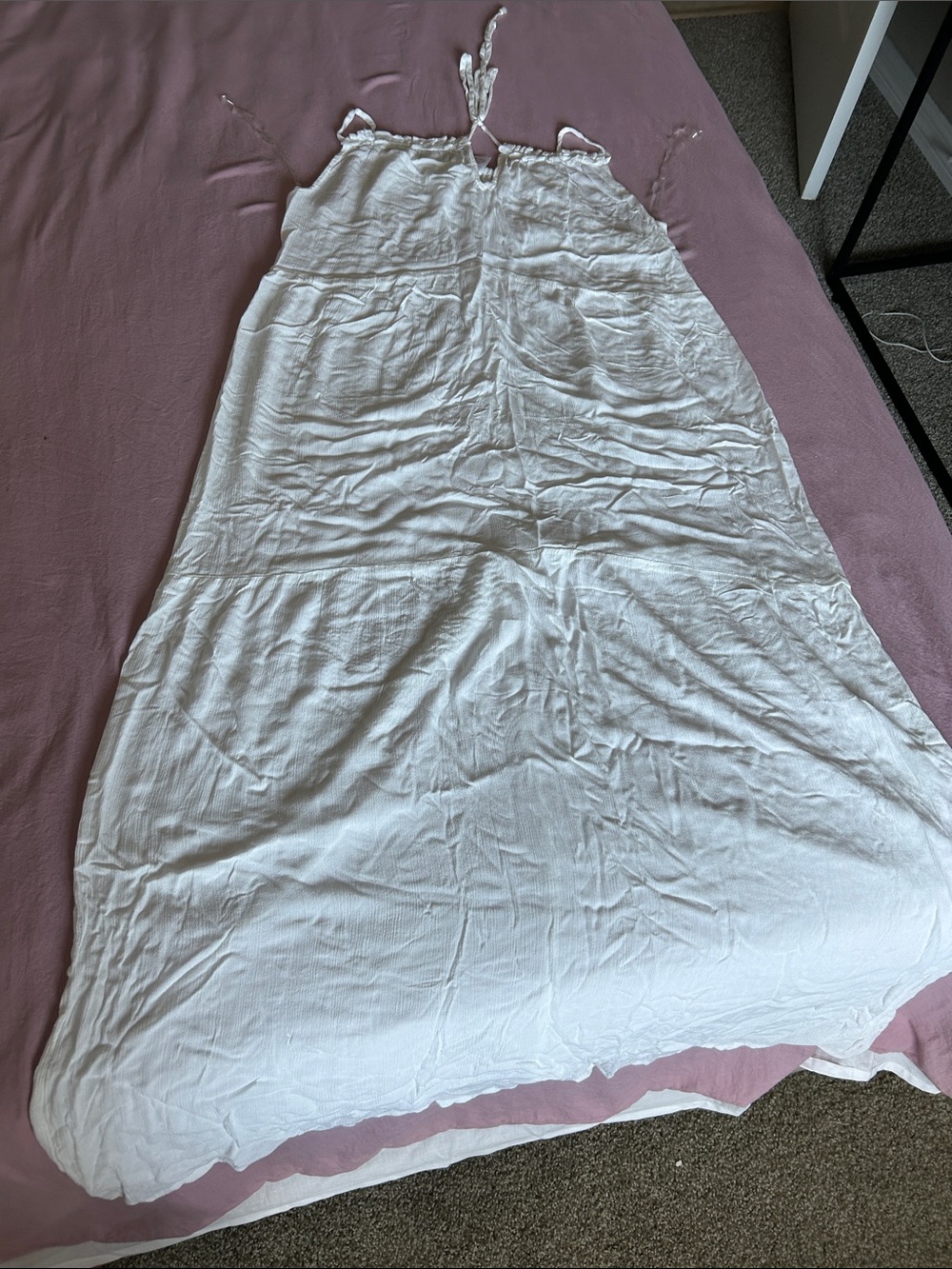 White Women's Maxi Skirt - Lightweight Summer Style